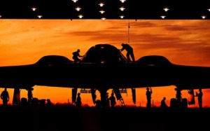 American bomber being prepared for flight